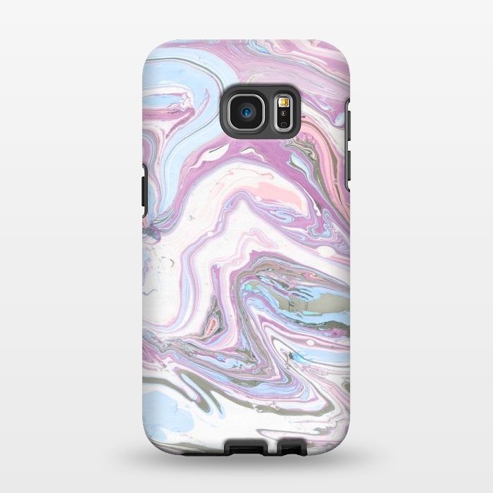 Galaxy S7 EDGE StrongFit purple marble art by haroulita