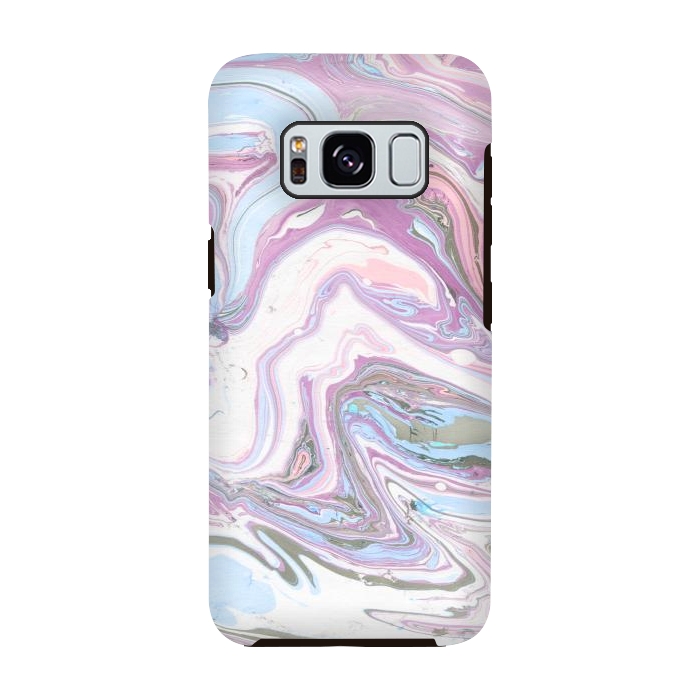 Galaxy S8 StrongFit purple marble art by haroulita