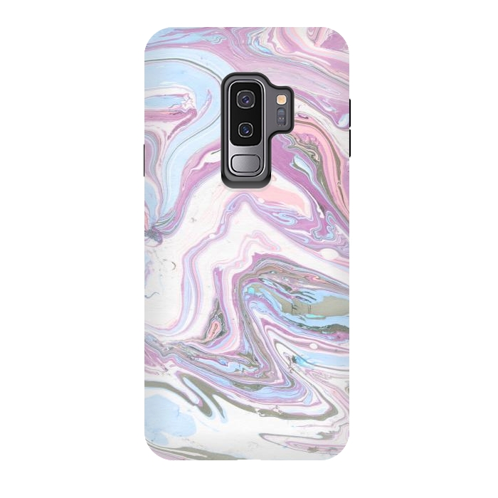 Galaxy S9 plus StrongFit purple marble art by haroulita