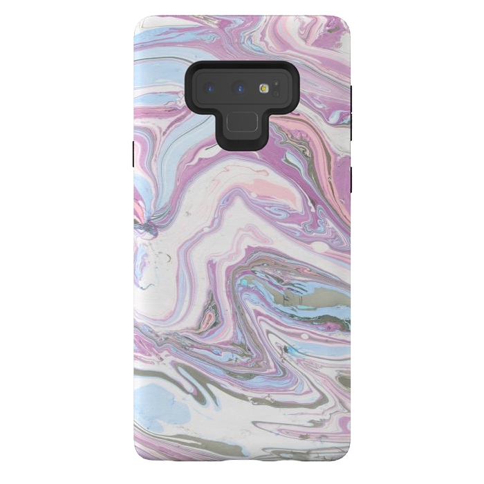 Galaxy Note 9 StrongFit purple marble art by haroulita