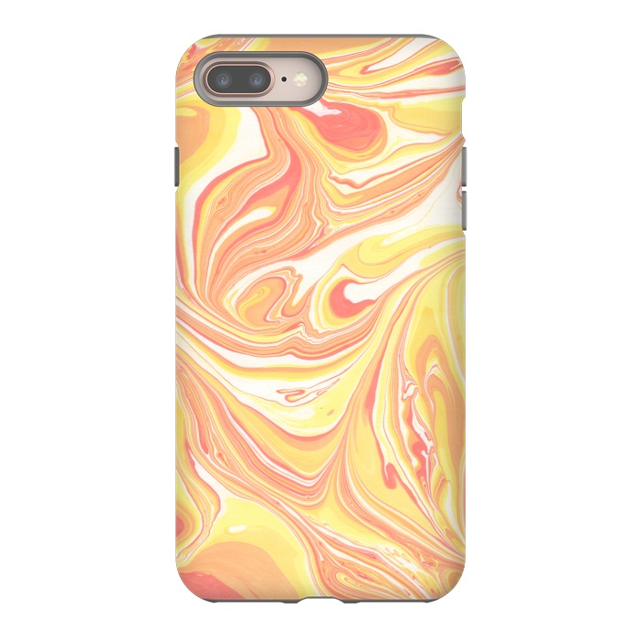 iPhone 7 plus StrongFit yellow orange marble by haroulita