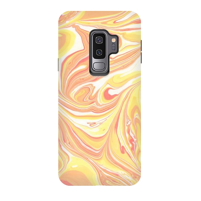 Galaxy S9 plus StrongFit yellow orange marble by haroulita