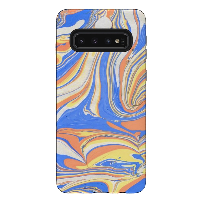 Galaxy S10 StrongFit funky marble by haroulita