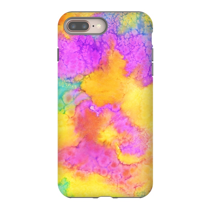 iPhone 7 plus StrongFit watercolor abstract rainbow by haroulita