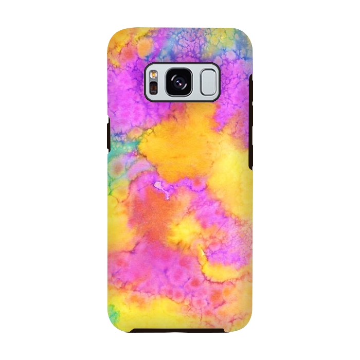 Galaxy S8 StrongFit watercolor abstract rainbow by haroulita