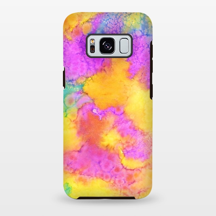 Galaxy S8 plus StrongFit watercolor abstract rainbow by haroulita
