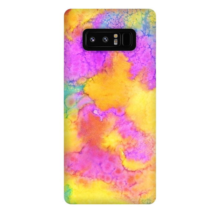 Galaxy Note 8 StrongFit watercolor abstract rainbow by haroulita