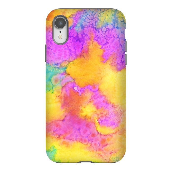 iPhone Xr StrongFit watercolor abstract rainbow by haroulita