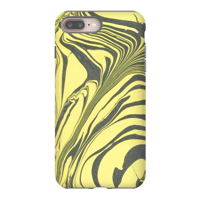 iPhone 7 plus StrongFit black yellow marble by haroulita