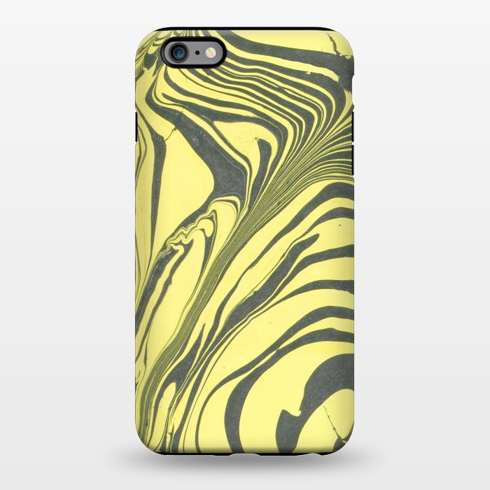 iPhone 6/6s plus StrongFit black yellow marble by haroulita