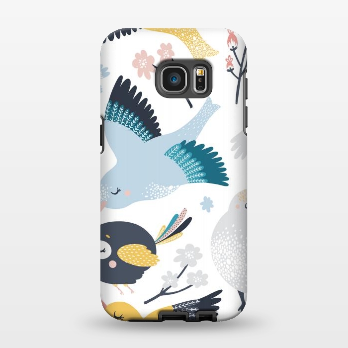 Galaxy S7 EDGE StrongFit birds pattern by haroulita