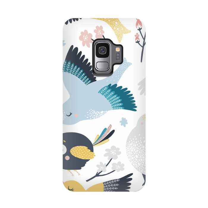 Galaxy S9 StrongFit birds pattern by haroulita