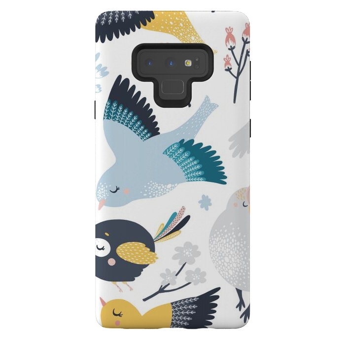 Galaxy Note 9 StrongFit birds pattern by haroulita