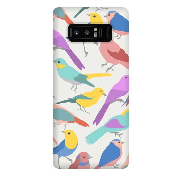 Galaxy Note 8 StrongFit colroful birds by haroulita