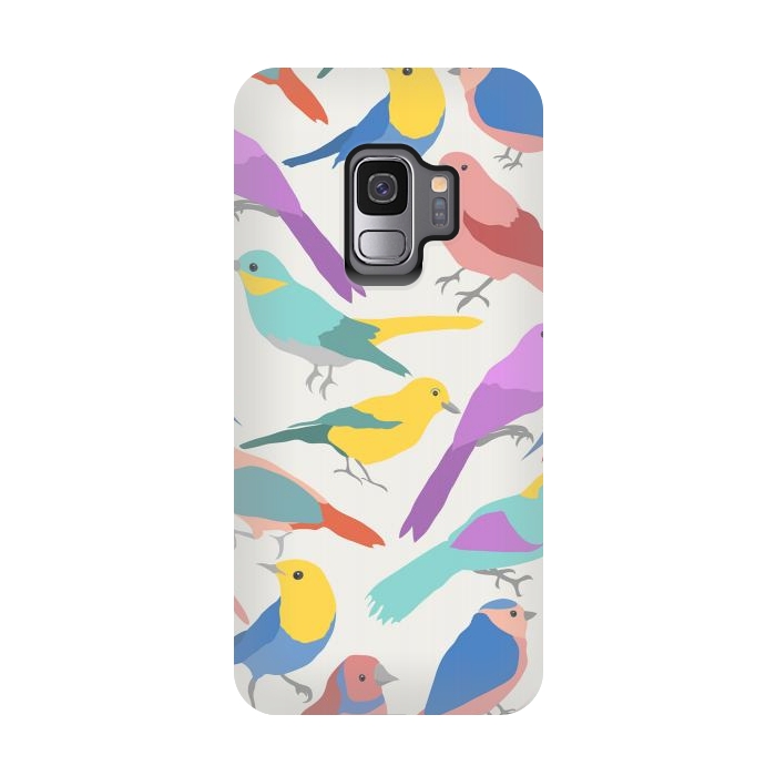 Galaxy S9 StrongFit colroful birds by haroulita