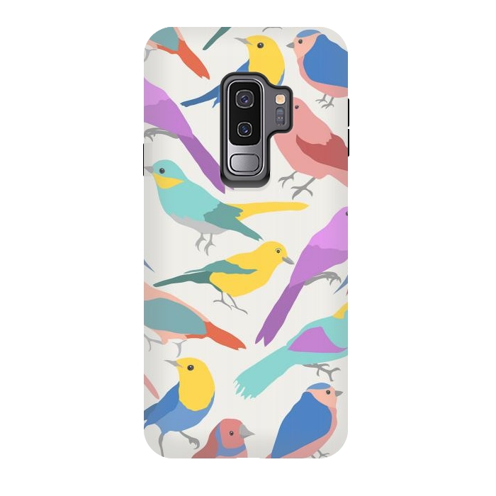 Galaxy S9 plus StrongFit colroful birds by haroulita
