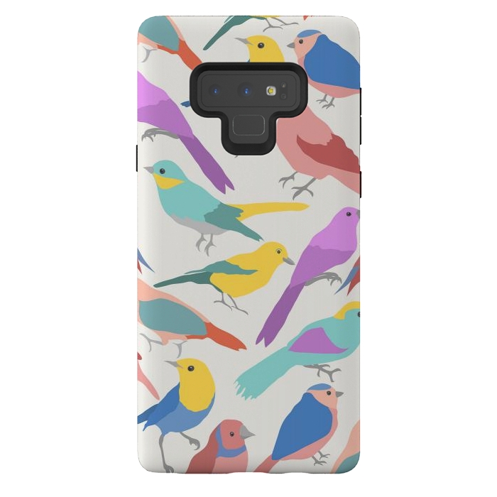 Galaxy Note 9 StrongFit colroful birds by haroulita