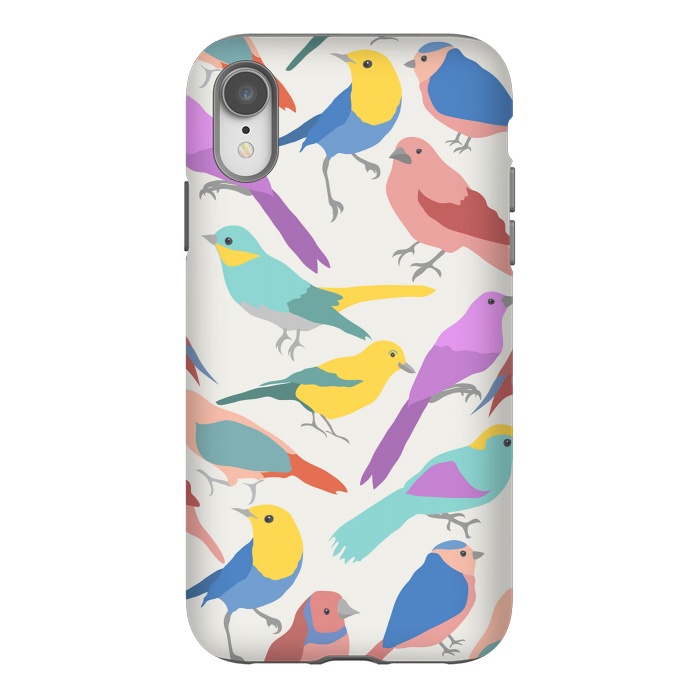 iPhone Xr StrongFit colroful birds by haroulita