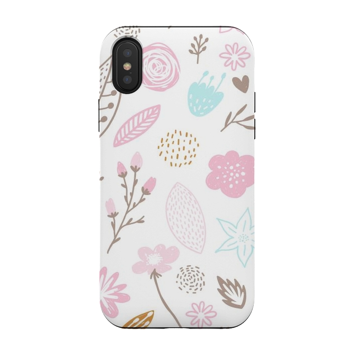 iPhone Xs / X StrongFit multi floral pattern x by haroulita