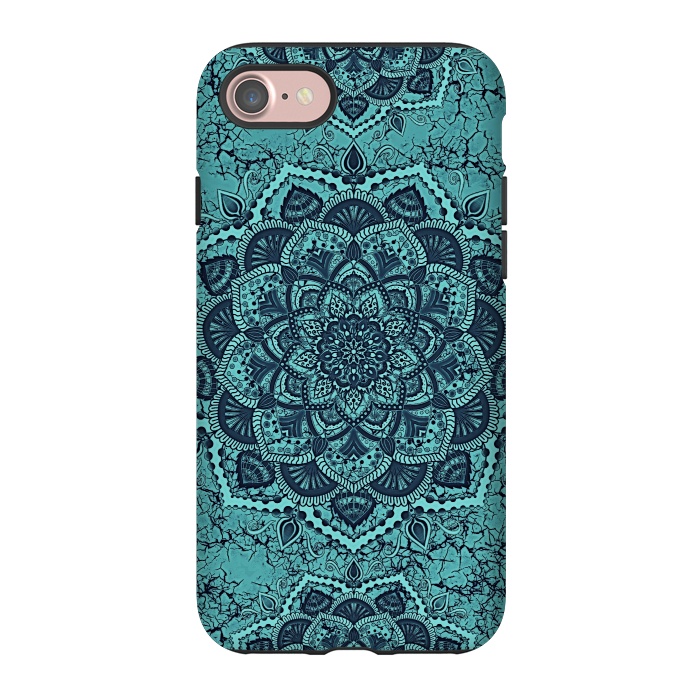 iPhone 7 StrongFit Mandala flower marble by Jms