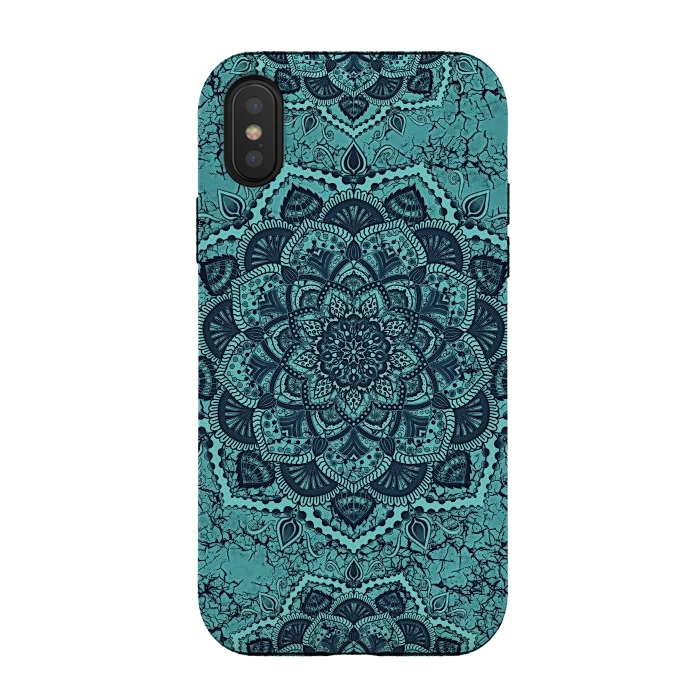 iPhone Xs / X StrongFit Mandala flower marble by Jms