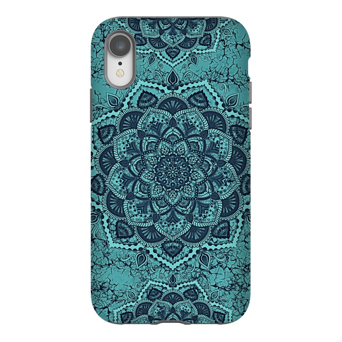 iPhone Xr StrongFit Mandala flower marble by Jms