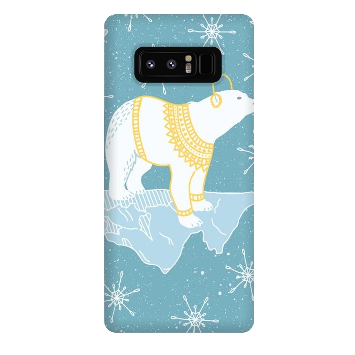 Galaxy Note 8 StrongFit white bear by haroulita