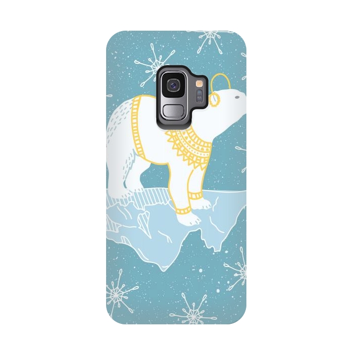 Galaxy S9 StrongFit white bear by haroulita