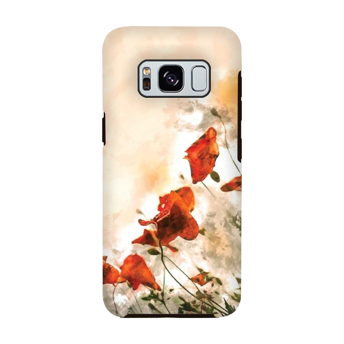 Galaxy S8 StrongFit Red Poppy II by Creativeaxle