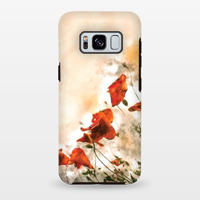 Galaxy S8 plus StrongFit Red Poppy II by Creativeaxle
