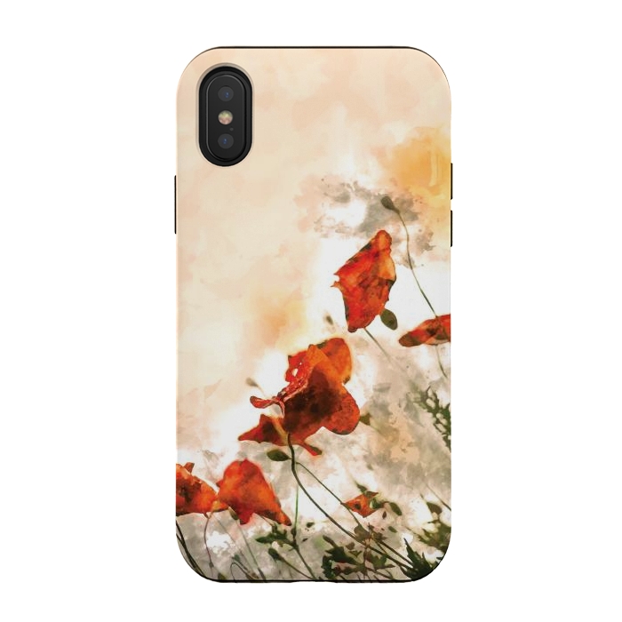 iPhone Xs / X StrongFit Red Poppy II by Creativeaxle