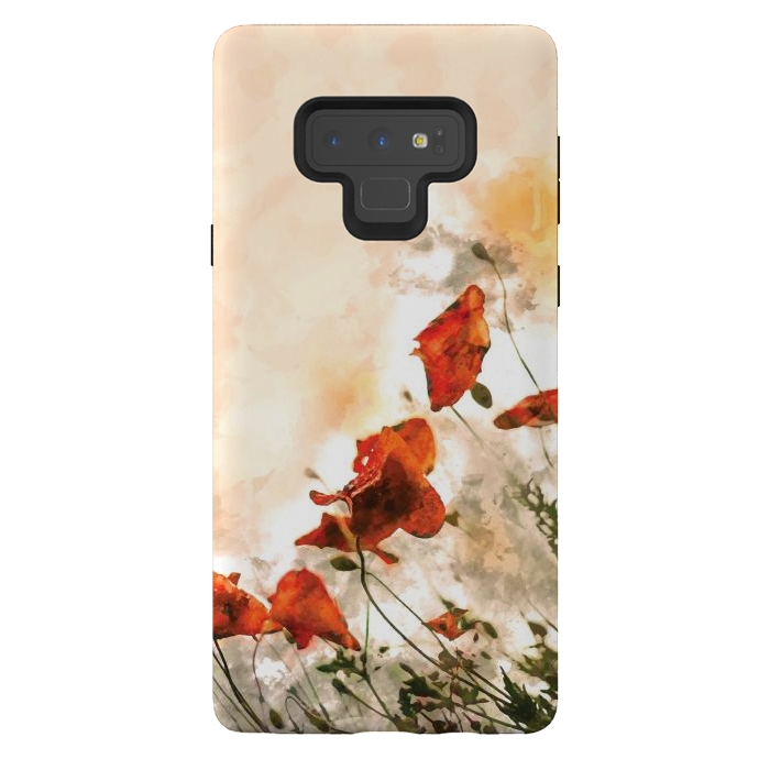 Galaxy Note 9 StrongFit Red Poppy II by Creativeaxle