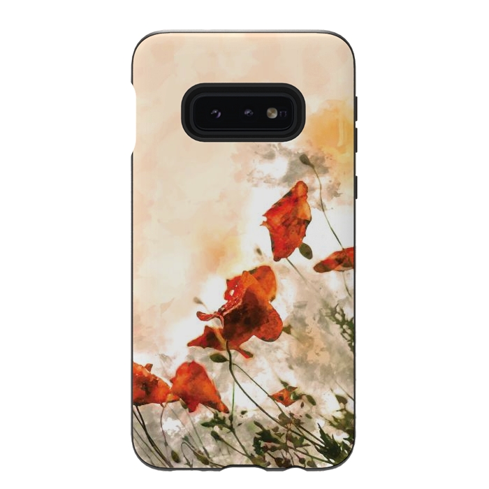 Galaxy S10e StrongFit Red Poppy II by Creativeaxle