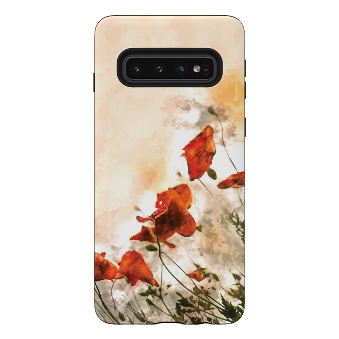 Galaxy S10 StrongFit Red Poppy II by Creativeaxle