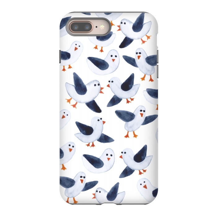 iPhone 7 plus StrongFit Salt and Pepper Seagulls by gingerlique