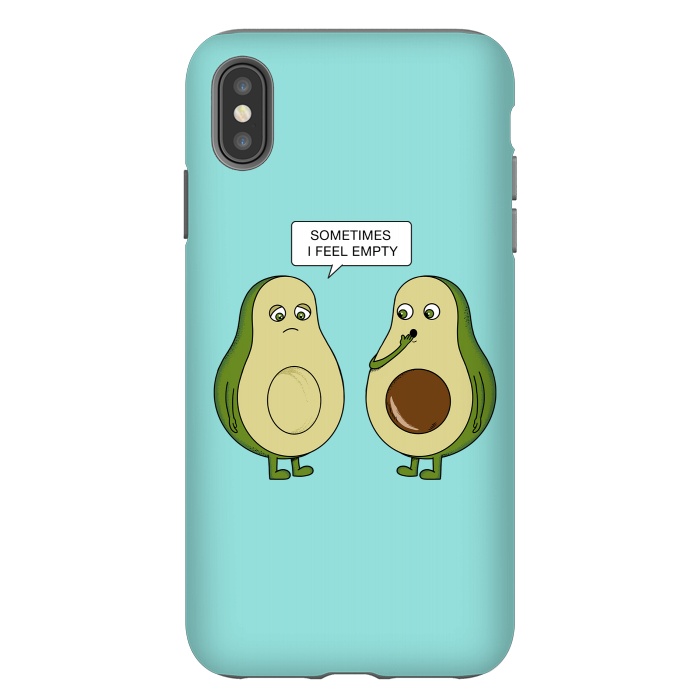 iPhone Xs Max StrongFit Avocado Empty by Coffee Man