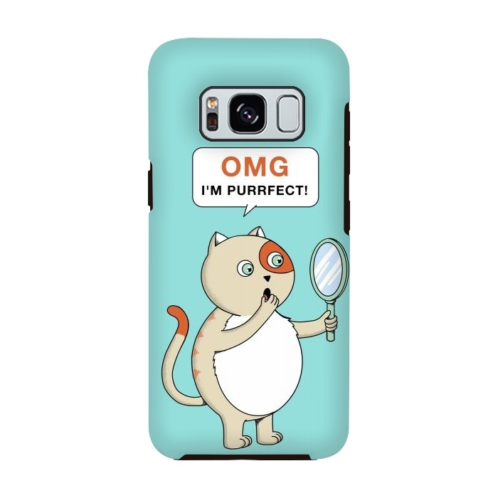 Galaxy S8 StrongFit Cat Perfect by Coffee Man