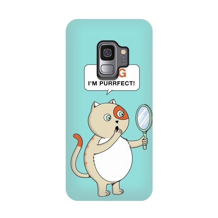 Galaxy S9 StrongFit Cat Perfect by Coffee Man