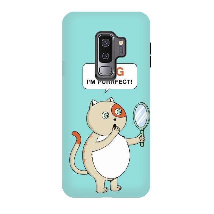 Galaxy S9 plus StrongFit Cat Perfect by Coffee Man