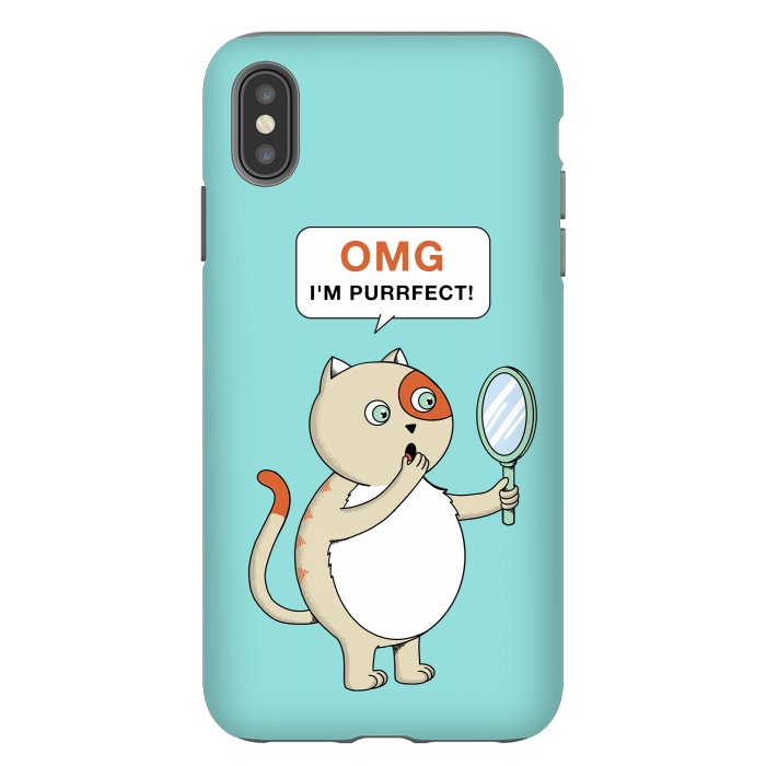 iPhone Xs Max StrongFit Cat Perfect by Coffee Man