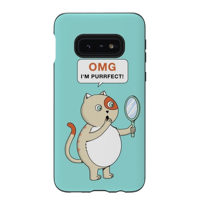 Galaxy S10e StrongFit Cat Perfect by Coffee Man