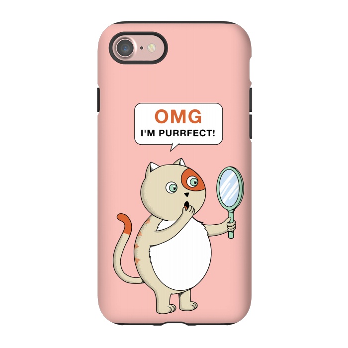 iPhone 7 StrongFit Cat Perfect Pink by Coffee Man