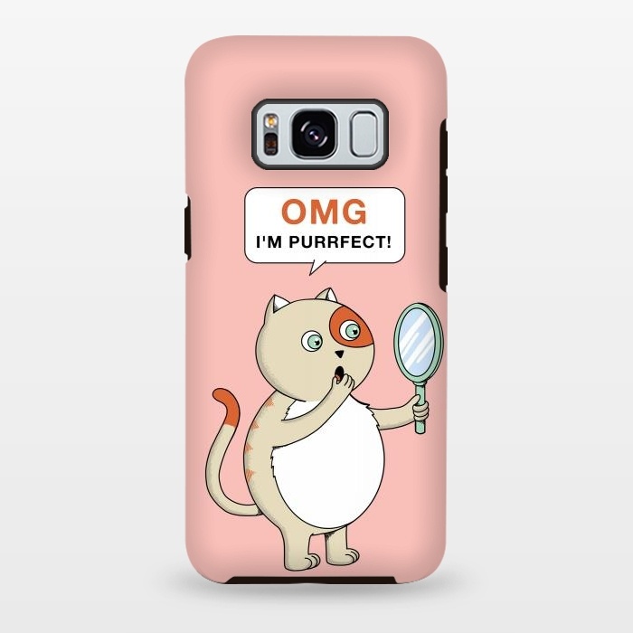 Galaxy S8 plus StrongFit Cat Perfect Pink by Coffee Man
