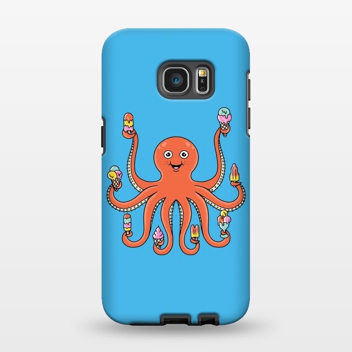 Galaxy S7 EDGE StrongFit Octopus Ice Creams by Coffee Man