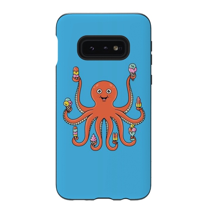 Galaxy S10e StrongFit Octopus Ice Creams by Coffee Man