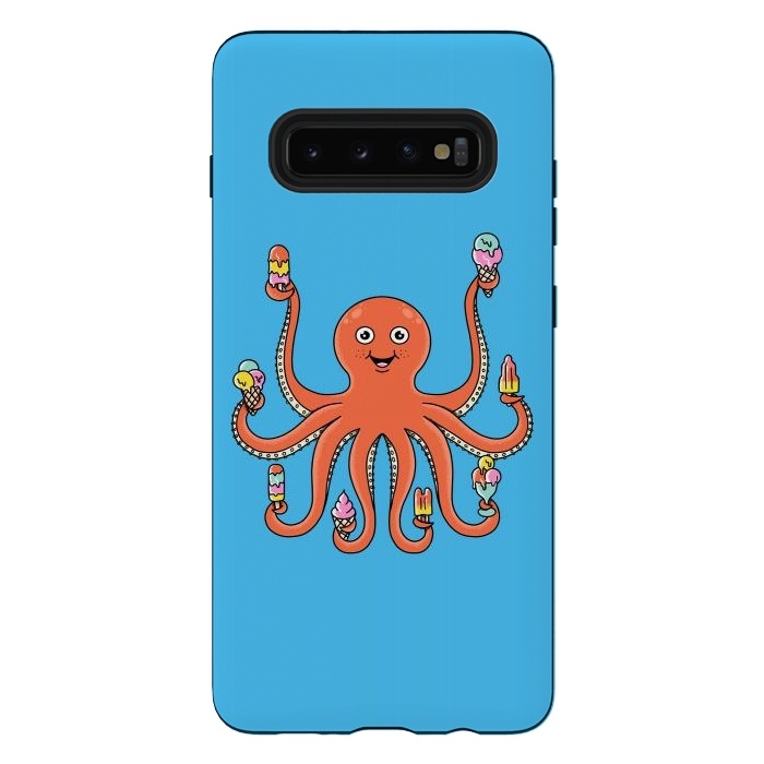 Galaxy S10 plus StrongFit Octopus Ice Creams by Coffee Man