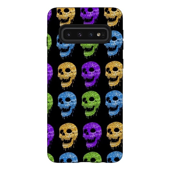 Galaxy S10 StrongFit Skulls Colors by Coffee Man
