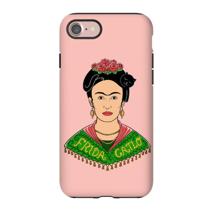 iPhone 7 StrongFit Frida Catlo Pink by Coffee Man