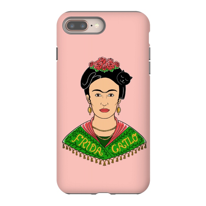 iPhone 7 plus StrongFit Frida Catlo Pink by Coffee Man