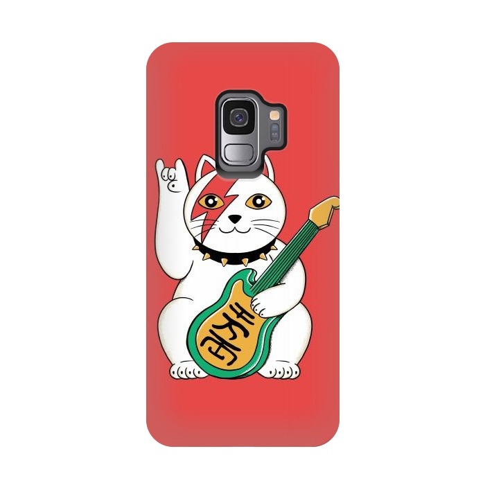 Galaxy S9 StrongFit Cat Lucky by Coffee Man